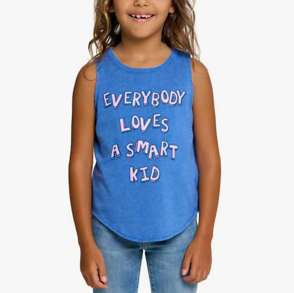 Chaser Blue Smart Kid Tank Top Girls 6 NWT